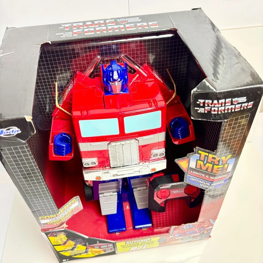 RC Transformers Optimus Prime Large Converting R/C Truck Robot Lights Sounds NIB